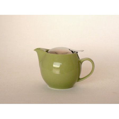 Black And White Teapot Bee House Ceramic Round Teapot - Artichoke, Tea for One or Two, With Removable Stainless Steel Mesh Infuser By Bee Bouse ()