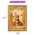 thumbnail image 5 of Welcome Fall Australian Shepherd Enjoys School Time Autumn Fall Leaves Acrylic Plaque with Wood Photo Frame Box Aussie Dog Lover Gifts Light Box - 02013, 5 of 5