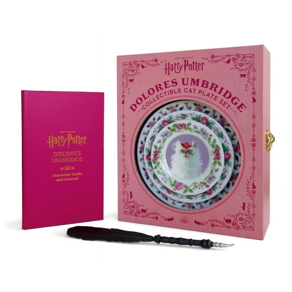 Harry Potter: Dolores Umbridge Collectible Cat Plate Set (Kit)