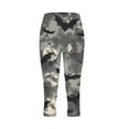 thumbnail image 4 of BiZtdJrK Legging Capris for Women 2025 Halloween Costumes Novelty Graphic Printed Cropped Yoga Pants Milk Silk Soft High Waist Skinny Capri Pant Sales of The Day Lightning, 4 of 5