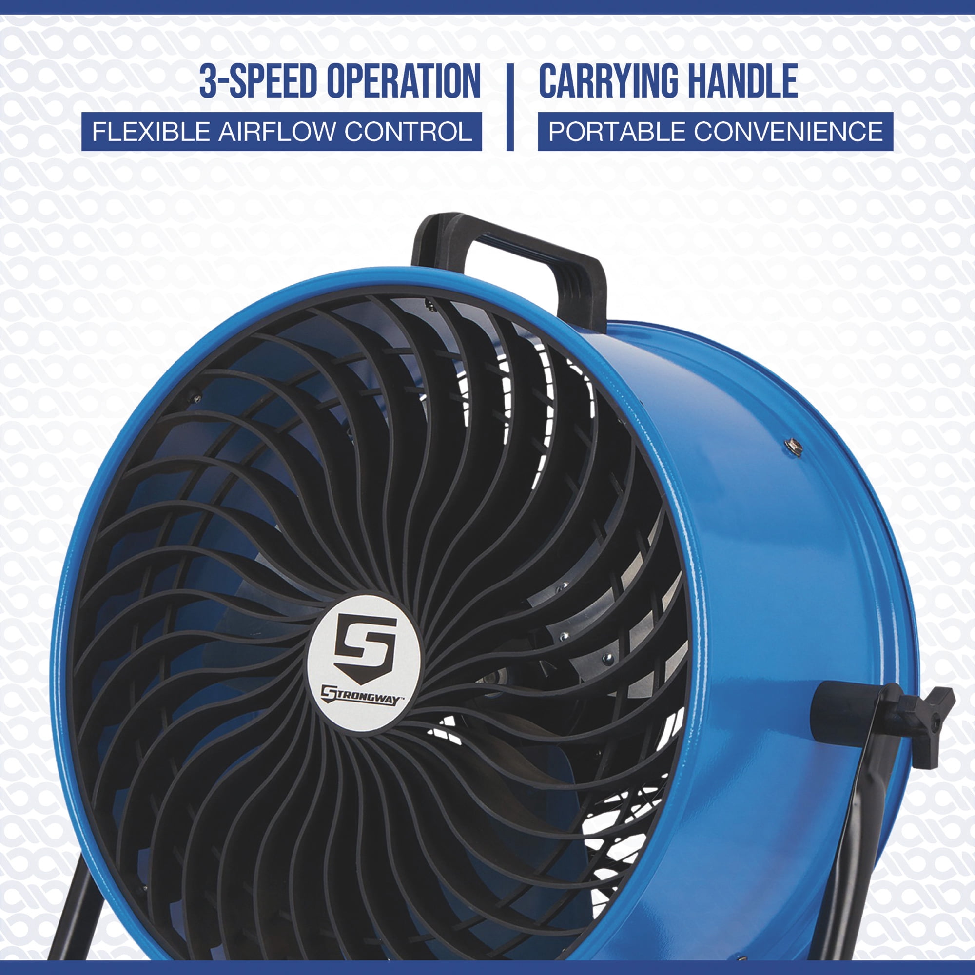 Strongway 18in. Turbo Tilt Floor Fan, 3800 CFM, 1/10 HP