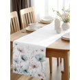 thumbnail image 3 of Burlap Table Runner 36 Inches Long, Watercolor Blossom Poppy Floral Non-Slip Kitchen Table Runners for Dining Room Everyday Use Party Table Decorations Retro Flower on White, 3 of 9