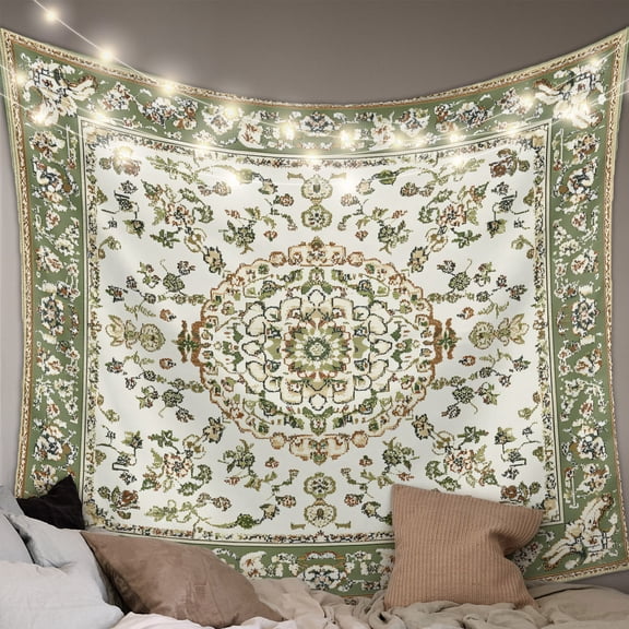 Sage Green Small Tapestry for Bedroom Wall Hanging Tapestry,Southwest Tribal Antique Boho-Chic Heritage Ceiling Backdrop Tapestries Poster Blanket Wall Decor for Teens Room Living Room Dorm 23" x 28"