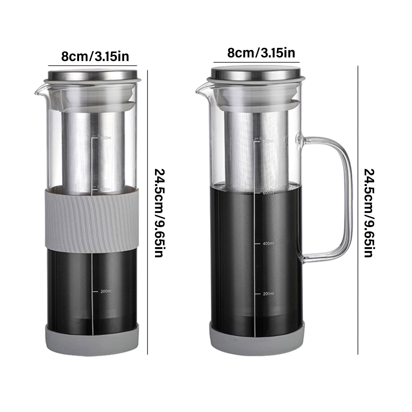 Effective Cold Brew Coffee Machine Artistic Cold Brew Coffee Jar with Removable Filter Effective Glass Coffee Maker