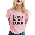 thumbnail image 2 of LUOGENLI T-shirts pour Femme pour Femmes T-Shirt Décontracté Imprimé à Col Rond à Manches Courtes Haut T-Shirt pour Femmes T-shirts Graphiques T-shirts TTG Grande Taille Fête de la Saint-Patrick TG, 2 of 4