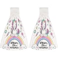 thumbnail image 2 of Hanging Towels 1 Pcs, Dish Towels Cute Unicorn on Rainbow Absorbent Hand Towels with Hanging Loop Washcloth for Bathroom Kitchen, 2 of 6