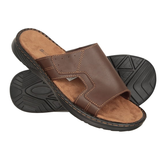 Mountain Warehouse Mens Comfort Leather Slip-on Sandals