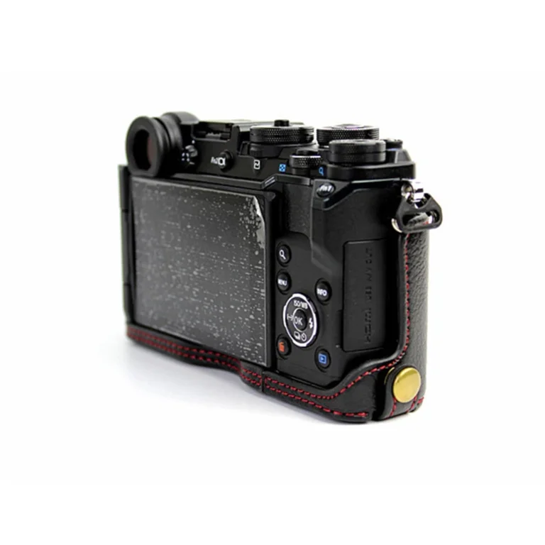 Genuine Cowhide Leather case Half Body cover Camera bag Base For