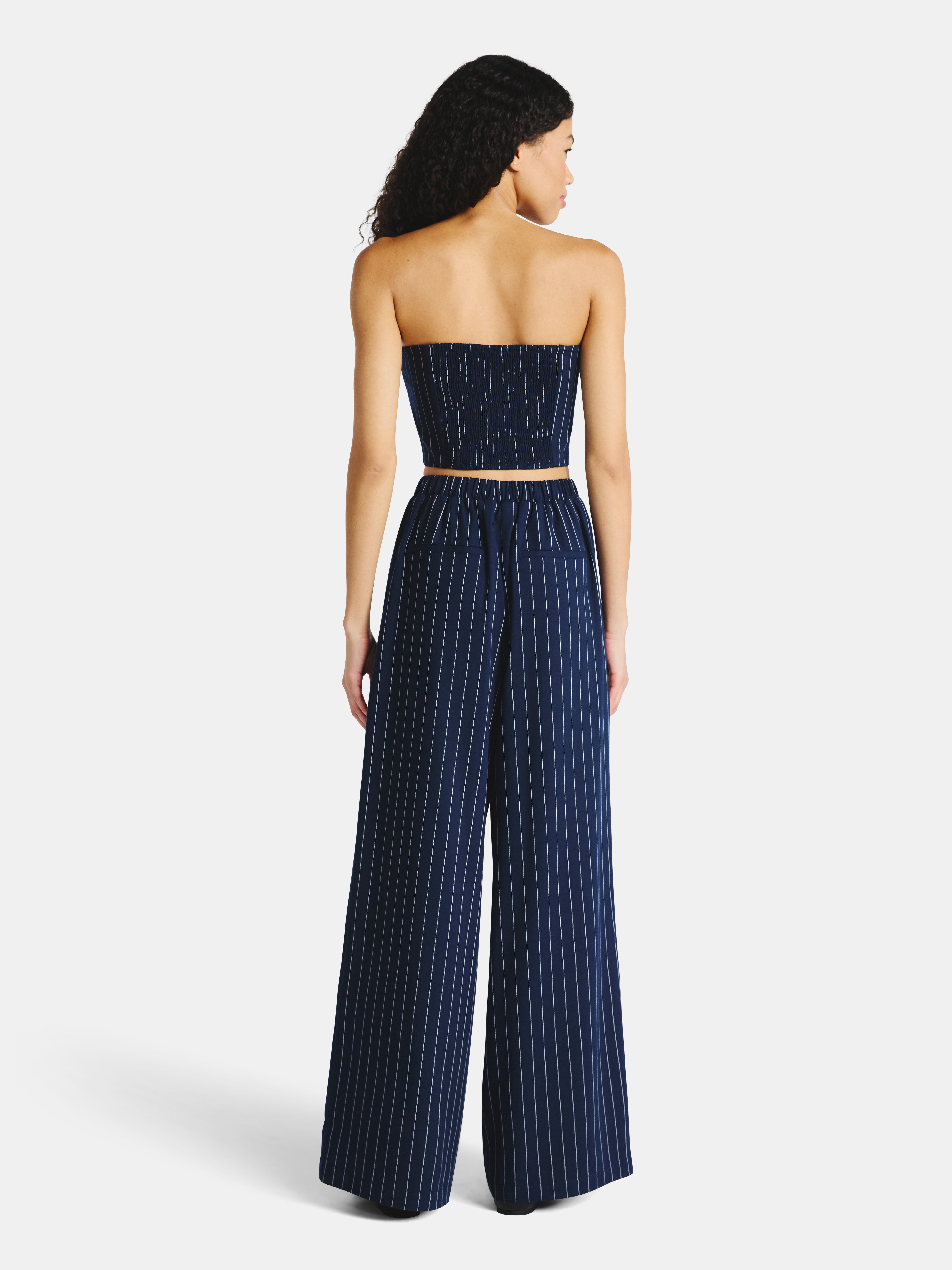 No Boundaries Sweetheart Neck Tube Top and Wide Leg Pants Set, 2-Piece, Women's