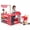 Red+ White, variant on ELLEGNT Kids Wooden Grocery Store Playset – Pretend Play Supermarket with Shopping Cart, Gray + White