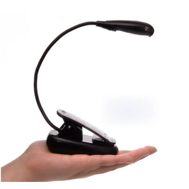 Battery-Powered Clip-On LED Reading Light – Flexible Gooseneck Lamp for Books, Tablets, Laptops, PCs & eReaders, Adjustable Brightness TIKA