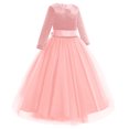 thumbnail image 3 of FYMNSI Christmas Velvet Princess Dress for Girls Evening Fancy Dresses Pageant Party Long Sleeve Gowns 9-10T Pink, 3 of 6