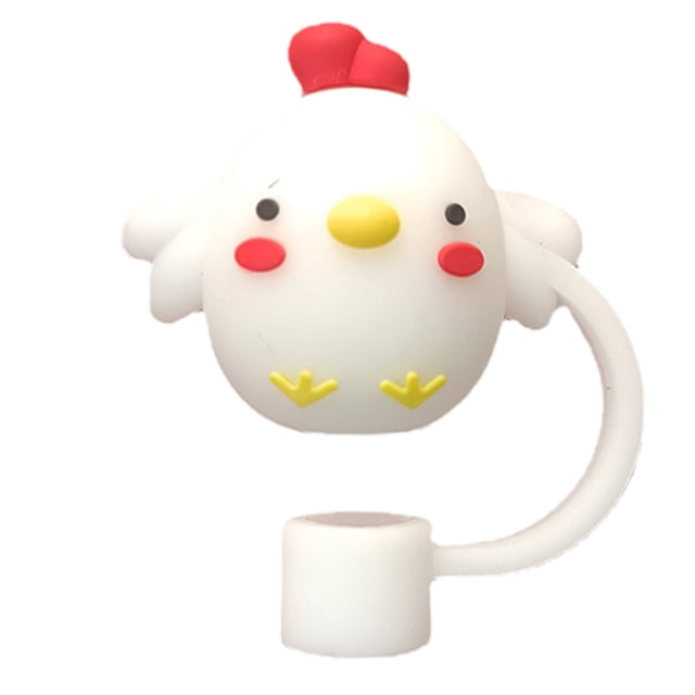 Chick Shaped Straw Topper Cup Accessory Novelty Drink Plug Leak Proof Cartoon