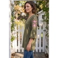 thumbnail image 3 of Woman Within Plus Size Three-Quarter Bell Sleeve Tunic, 3 of 5