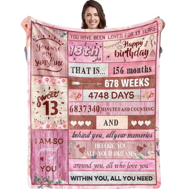 LHSHID 8th Birthday Gifts for Girls 8th birthday blanket for Girl 8 Year Old Girl Birthday Gift Ideas Blanket Gifts for 8 Year Old Birthday Gift for Girl Daughter Granddaughter 60x80in