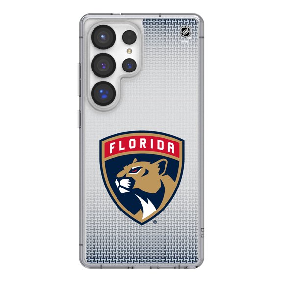 Florida Panthers Linen Logo Galaxy Clear Case