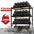 thumbnail image 3 of 60"H 4-Tier Heavy Duty Garage Shelving Unit, 2400 LBS Industrial Storage Rack, 48"W x 24"D Adjustable Metal Shelves for Basement, Warehouse & Pantry, 3 of 8