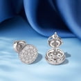 thumbnail image 6 of KIJ 0.4 Carat Round Cut Moissanite Stud Earrings, D Color VVS1 GRA Certified Hypoallergenic 14K White Gold Plated 925 Sterling Silver Gift for Men Women, 6 of 10