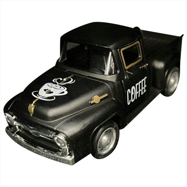Camión de Metal para Barra de Café, Camioneta Retro, Mini Camión Fundido A Presión para Decoración de Mesa de Estación de Café de Granja (Negro)