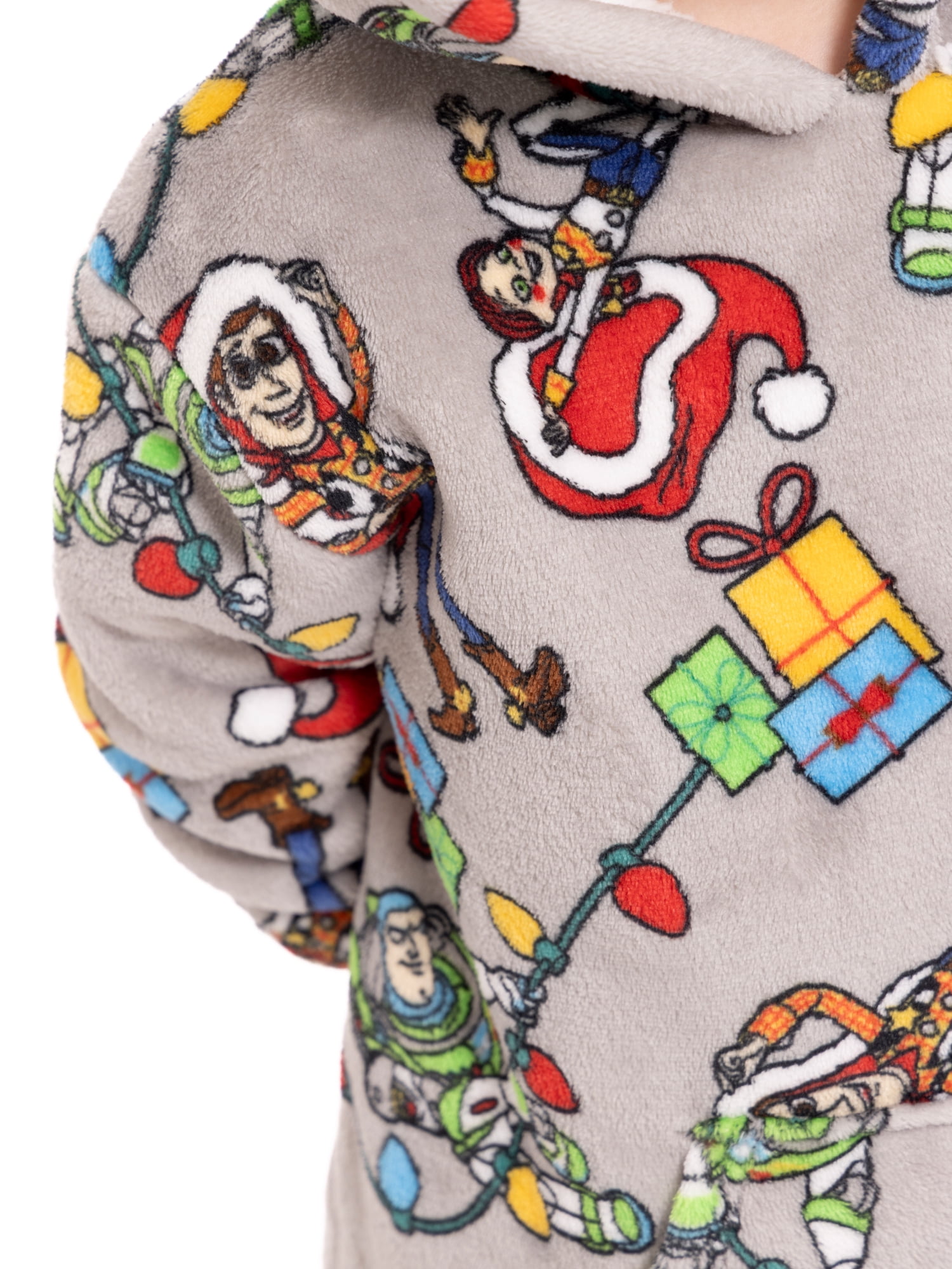 Toy Story Holiday Toddler Boys Cozy Plush Hoodie with Faux Shearling Lining, Sizes 12M-5T