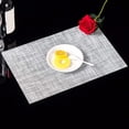 thumbnail image 3 of PVC rectangular mantel individual de mesa esteras de plástico almohadillas de comedor a prueba de agua cuenco antideslizante Coster 6 piezas Methold ZHF0322, 3 of 5