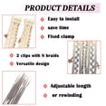 thumbnail image 4 of 16 Inch Boho Braided Hair Clip Extensions, 2 Pack Synthetic Woven Hair Pieces, 4 of 4