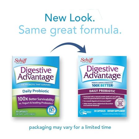 Digestive Advantage Daily Probiotic - Survives Better Than 50 Billion Capsules 80 Each - (Pack of 3)