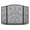 51 inch-3 Doors, variant on SHOUFTW 3-Panel Hinged Fireplace Screen, Wrought Iron Spark Guard, Black Safety Gate for Living Room & Fireplace