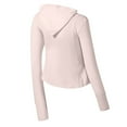 thumbnail image 5 of UVEASISHA Sun Protection Hoodie Shirt for Womens Lightweight Full Zip Running Track Jacket Slim Fit Stretch Athletic Yoga Shirt with Thumb Holes Pink XL, 5 of 5