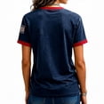 thumbnail image 4 of 9/11 25th Anniversary Shirt Womens WE Will Never Forget Tee Shirts | Lightweight Fabric, V Neck Short Sleeve Tops, American Flag, 2001-2026 25Th Anniversary Tops, Patriotic Honor Tee Shirt Navy,S, 4 of 4