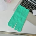 thumbnail image 3 of Esquirla Flip Flop Socks Split Toe Socks Women Supplies Fashion Sweat Absorbing Practical Green, 3 of 8