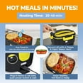 thumbnail image 4 of FORABEST Electric Lunch Box Food Heater Upgraded Portable Food Warmer with Power on/off Button 12V/24V,110V/220V, SS Container, Large utensils, Fast Heating for Car/Truck/Home/office and Camping., 4 of 10