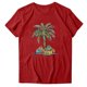thumbnail image 4 of Blusas de Manga Corta para las Mujeres Divertida Impresión Cuello Redondo Camiseta Vintage, Blusas de Primavera para las Mujeres, 4 of 5