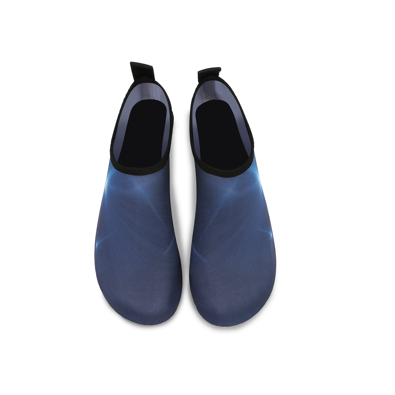 Men and Women a Slip On Barefoot Quick-Dry Beach Aqua Yoga Water Shoes (Light Shine/Navy, 7.5-8.5 Women/6.5-7.5 Men)
