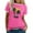 Hot Pink, variant on Tees Tops For Women T-Shirts Color Block Graphic Short Sleeve Beach Summer Fall Outfits Fashion Clothes 2025