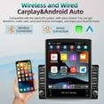 thumbnail image 2 of iSpchen 9.7" Carplay Car Stereo Radio GPS Navi Radio Player Wifi Camera 1+16G,Black, 2 of 8