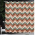 thumbnail image 3 of Ambesonne Chevron Shower Curtain, Abstract Retro Zigzag Print, 69"Wx84"L, Cinnamon Champagne, 3 of 4