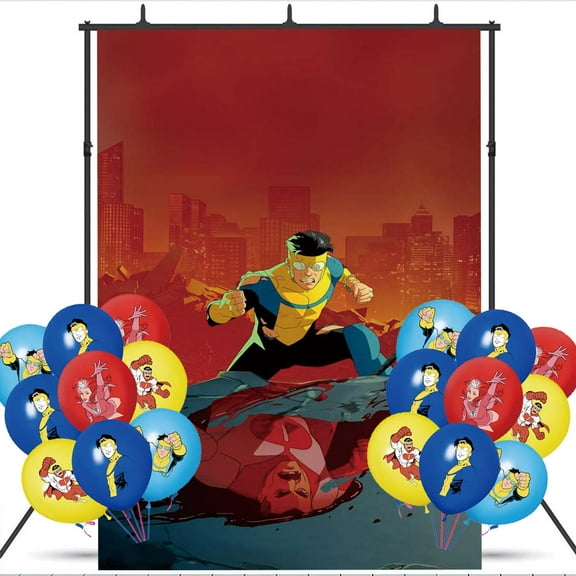 Invincible Backdrop Balloons Banner Party Decorations Taspestry Wall Decor Background Poster Supplies