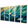 thumbnail image 2 of Designart "Gleaming Ink in Green and Yellow I" Abstract Collages Multipanel Wall Art Set - Modern Green Abstract Gallery Wall Set For Home Decor, 2 of 6