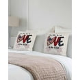 thumbnail image 3 of Square Throw Pillow Covers 18x18 inch Love American Flag July 4th Firework Stars Independence Day Pillow Cases for Couch Sofa Bed Home Decor Outdoor, Set of 2, 3 of 6