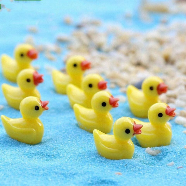 Mini adorno de patos para macetas, accesorios para contenedores de plantas, macetas de paisaje, embellecimiento de pecera, decoraciones de jardín, 50 Uds.