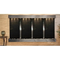 Adagio RFS2011 Regal Falls Square Stainless Steel Black Featherstone Wall Fountain