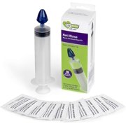Ezy Dose Sinus and Allergy Relief Syringe,Nose Rinse for Home or Travel, Includes 10 Saline Packets