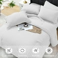 thumbnail image 3 of Vccoem 7 Piece Queen Comforter Set, Bed in a Bag with Sheets, Pillowcases & Shams, All Season Soft Bedding, Cozy and Lightweight, Machine Washable, White, 3 of 9
