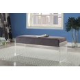 thumbnail image 2 of ACME Marah Bench in Charcoal & Clear Acrylic, 2 of 5