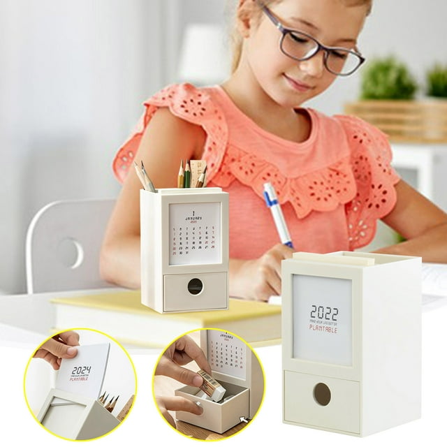 onlyliua ¡ ¡Ofertas Relámpago! Calendario, Calendario, Calendario, Bolígrafos, Almacenamiento Multifunción, Suministros Oficina y Hogar