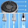 thumbnail image 3 of Ventilador, 3 modos para cocina, baño, filtro de burbujas con 2 adaptadores (M22 y F24), giratorio de 360 ​​grados, plateado, 3 of 5