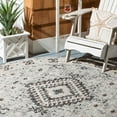 thumbnail image 3 of Safavieh Courtyard Davin Geometric Indoor/Outdoor Area Rug, Light Gray/Light Beige, 6'7" x 6'7" Round, 3 of 6