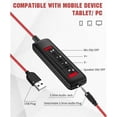 thumbnail image 2 of USB Headset with Noise Cancelling Microphone for Laptop Computer, On-Ear Wired Office Call Center, 2 of 5