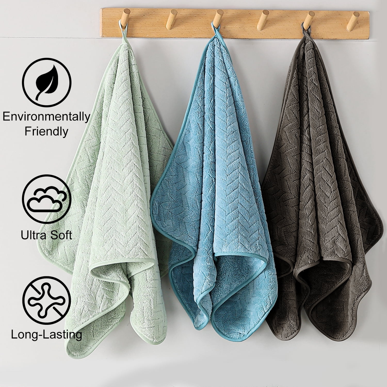 Beartech 8 Piece Bath Towel Set |2 Oversized Large Bath Towels Sheet, 2 Hand Towels & 4 Washcloths| Ultra Soft Towel Set Highly Absorbent Quick Dry Hotel Towel Collection